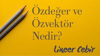 Lineer Cebir ❖ Özdeğer ve Özvektör Nedir ❖ What is an Eigenvalues an Eigenvector [upl. by Ahselyt]