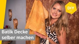 DIY Batik Decke selber machen Arashi Shibori Technik  Roombeez – powered by OTTO [upl. by Odnanref634]