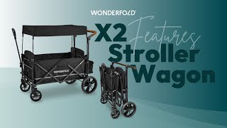 WonderFold Wagon X2 Double Stroller Wagon 2 Seater [upl. by Animaj]