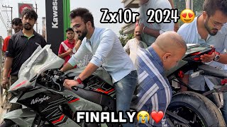 Finally Apni Kawasaki Zx10r Ki Delivery Le Hi Li  Delivery Pr Police Aa gayi  Kand Ho gaya zx10r [upl. by Nyladnar]