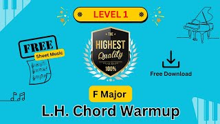 F Major Left Hand Piano Chord Warmup [upl. by Sharon]