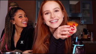 Baking with Vanessa Morgan pt 2  Madelaine Petsch [upl. by Anatollo]