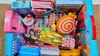 Mega Collection Of Stationery Helicopter Pen Banana Eraser Pencil Case Box Full Of Stationery [upl. by Leugar]