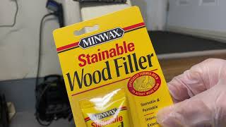 Minwax Stainable Wood Filler Demo and Review [upl. by Tate70]