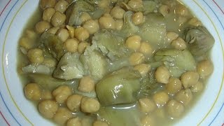 Alcachofas con garbanzos [upl. by Rehpotsirhc]