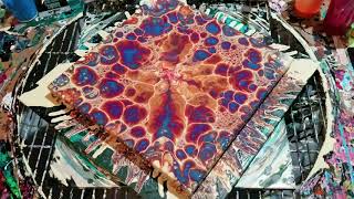 Another Awesome Fluid Acrylic Spin Pour [upl. by Eibbed915]