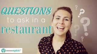 mmmEnglish 05  Questions to Ask in a Restaurant [upl. by Hachman]