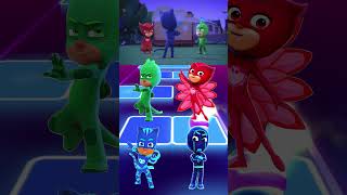 PJ Masks  Owlette 🆚 CatBoy 🆚 Night Ninja 🆚 Gekko X Dance Song Tiles Hop EDM Rush shorts [upl. by Notsreik902]