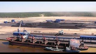 Complete TAKRAF stockyard and port terminal handling system in Russia [upl. by Ibot779]