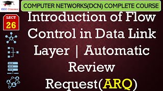 L26 Introduction of Flow Control in Data Link Layer  Automatic Review RequestARQ  DCN Lectures [upl. by Kilah]