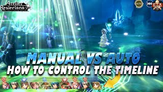 Atelier Resleriana  Manual vs Auto Gameplay How to MANIPULATE the Timeline to Get BURSTS [upl. by Ainahpets527]