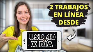 🍀Nuevos Trabajos Online USD 40DÍA  Gana dinero en línea desde tu 📲 👉 2 trabajos remotos✅ [upl. by Atiuqehs]