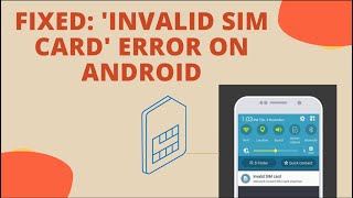 How to Fix Invalid SIM Card Error On Android Phone  No SIM Error  Android Data Recovery [upl. by Venezia930]