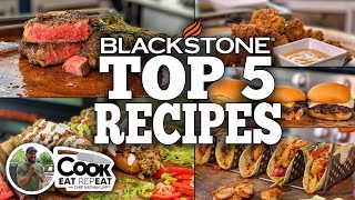 Chef Nate’s Top 5 Blackstone Recipes of 2022  Blackstone Griddle Recipes [upl. by Tchao]