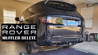 RANGE ROVER SPORT 2022  MUFFLER DELETE SOUND [upl. by Arracot609]