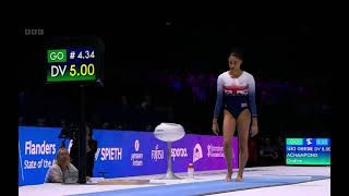 Ondine Achampong VT TF 2023 World Gymnastics Championships Antwerp 14166 50D [upl. by Cavill908]