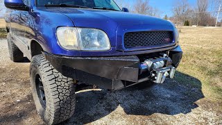 1st gen Tundra How to build a winch bumper 2000 Toyota Tundra Homemade steel bumper [upl. by Natalee]