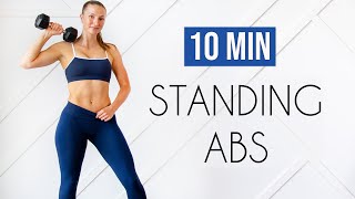 10 MIN STANDING ABS WORKOUT with weights [upl. by Stoffel]