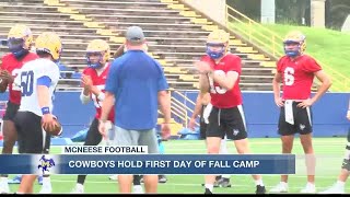 McNeese Football Holds First Day of Fall Camp with Revamped Roster [upl. by Nylg]