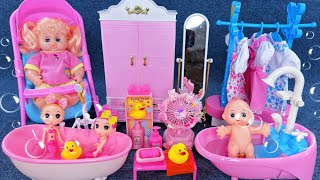 13 Minutes Satisfying with Unboxing Pink Bathtub Playset，Cute Princess Dress ASMR  Review Toys [upl. by Asehr244]