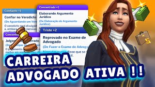 CARREIRA ATIVA de ADVOGADO  Mod  Tradução  The Sims 4 [upl. by Ladiv]