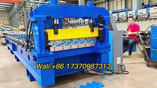 760mm Color Steel Ibr Trapezoidal Roofing Machine Wall Panel Sheet Cold Roll Forming Making Machine [upl. by Crispin]