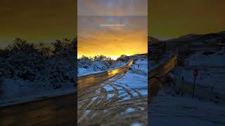 Snowy Day Sunset View snow sunset snowy sunsetview [upl. by Schnabel]