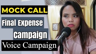 Mock Call Final Expense Campaign  Call Center [upl. by Asylla637]