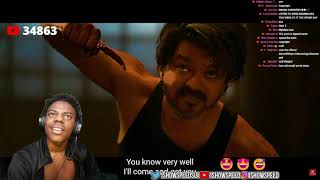 I SHOW SPEED REACTING LEO TRAILER🤣🔥 SPEED REACTING TO VIJAY 🔥HD [upl. by Willi]