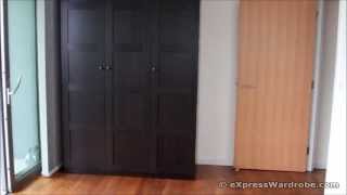 IKEA Pax BERGSBO Black Brown Door Wardrobe Design [upl. by Ainesy942]