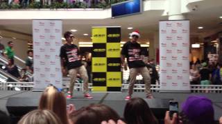 Lenny and John Pearce from Justice Crew  Paramatta Westfields 231211 [upl. by Merkle]