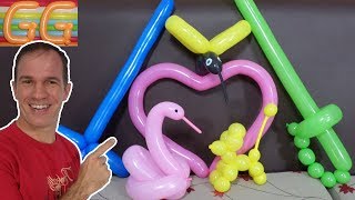 como hacer figuras con globos  globoflexia facil  gustavo gg [upl. by Clementi]