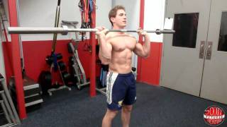 How To Standing StraightBar Military  Overhead Press [upl. by Castle414]