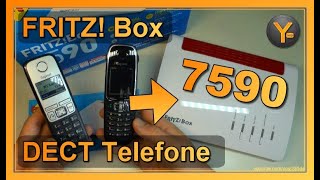 AVM FRITZ Box 7590 DECT SchnurlosTelefone einrichten Gigaset FritzFon etc [upl. by Aleetha159]