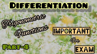 Differentiation  Trigonometric functions derivative [upl. by Akirrehs629]