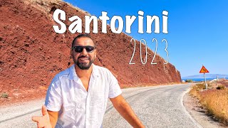 Santorini Greece Driving from Perissa to Oia 2023 [upl. by Pruchno]