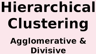 Hierarchical Clustering Agglomerative and Divisive Clustering [upl. by Alled]