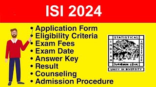 ISI 2024  Eligibility Criteria Exam Date Application form Syllabus [upl. by Lavona]