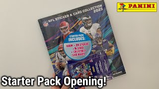 Starter Pack Opening  Panini NFL 2023 Sticker amp Card Collection [upl. by Enrobso]