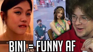 BINI HAS OFFICIALY BECAME THE FUNNIEST GROUP EVER  New Fan Reacts to Bini Funny Moments [upl. by Bowie908]