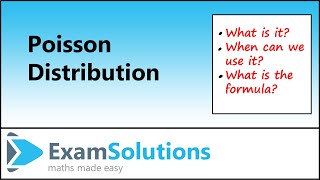 Poisson Distribution  Introduction  ExamSolutions [upl. by Daegal]