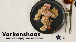 Varkenshaas bakken met champignonsaus  Allerhande [upl. by Meehyr866]