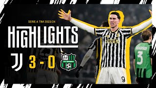 HIGHLIGHTS  JUVENTUS 30 SASSUOLO  VLAHOVIC DOUBLE amp CHIESA FOR THE WIN⚪️⚫️ [upl. by Teillo]