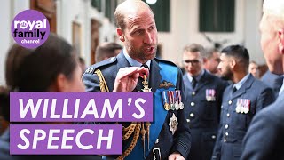 Prince William Warns of ‘Future Threats’ on Visit to RAF College [upl. by Roi]