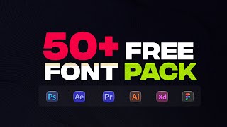 50 Cool FREE Fonts Giveaway  Trendy Font Pack Download 2024 For All Softwares [upl. by Acirtal51]