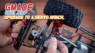 rc카 지프 랭글러 서보윈치로 업그레이드 하기quotUpgrading RC Jeep Rubicon Wrangler with Servo Winch  RC cars  gmade [upl. by Niltag912]