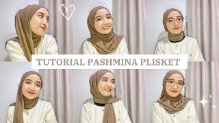 TUTORIAL PASHMINA PLISKET SIMPEL lebaran [upl. by Clarkin353]