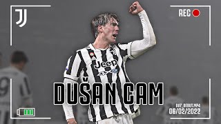 DUŠAN CAM 📹  All Eyes on Dušan Vlahovićs Debut and first Juventus Goal  Juventus [upl. by Thurlough220]