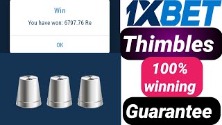 1xbet thimbles game complete winning trick tutorial 1xbet [upl. by Nalrah]