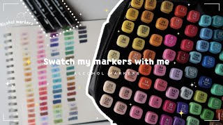 ✨ SWATCH MY MARKERS WITH ME  🎨🖍️ [upl. by Obediah]